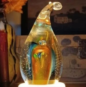 Artist Signed Blown Glass Art Sculpture NEW